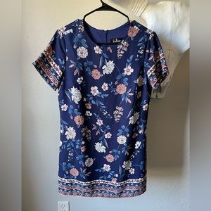 Lulu’s A-Flora-Ble Navy Blue Floral Print Dress